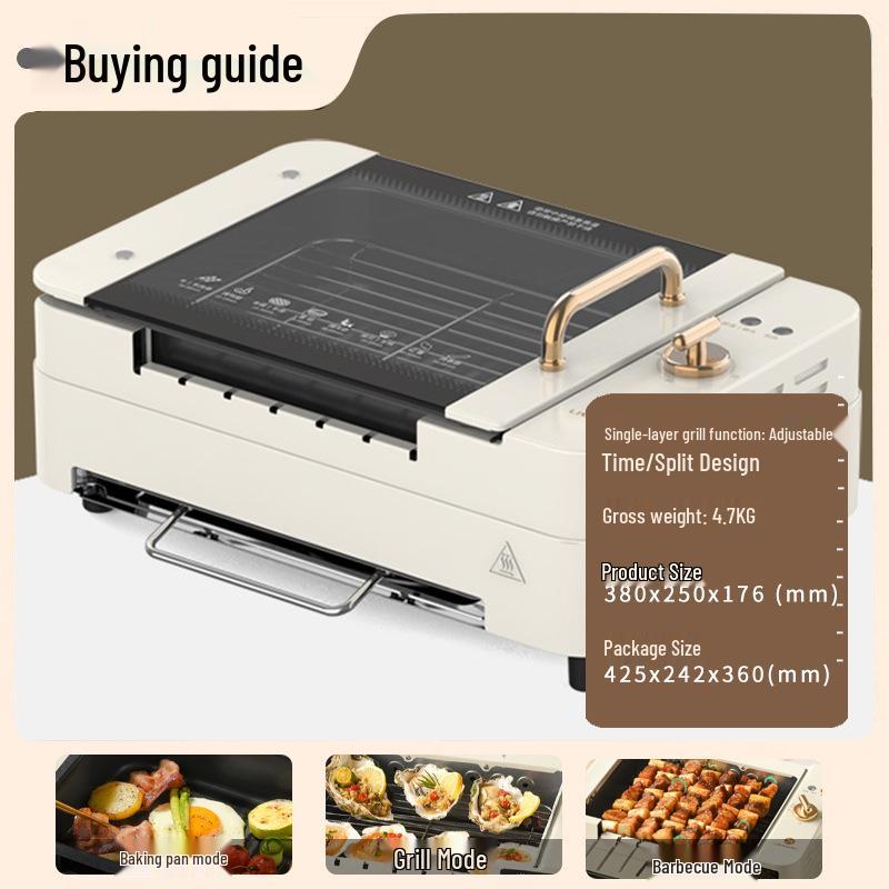 

Liren Electric Indoor Grill with Rotating Skewer & Barbecue Pot