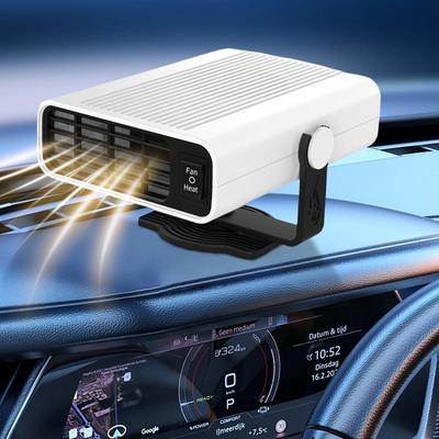 12V 120W Electric Car Heater Air Cooler 360° Rotatable Defroster Heating Fan Car Cooling Heating Fan for Winter Humid Weather