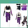 League Of Legends Jinx Cosplay Costume Halloween Party Uniform Set With Exquisite Printing