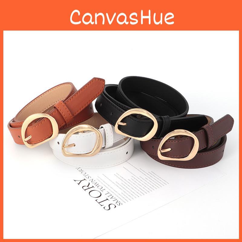Versatile Ladies Pu Leather Belt With Decorative Pin Buckle For Effortless Style And Slim Fit