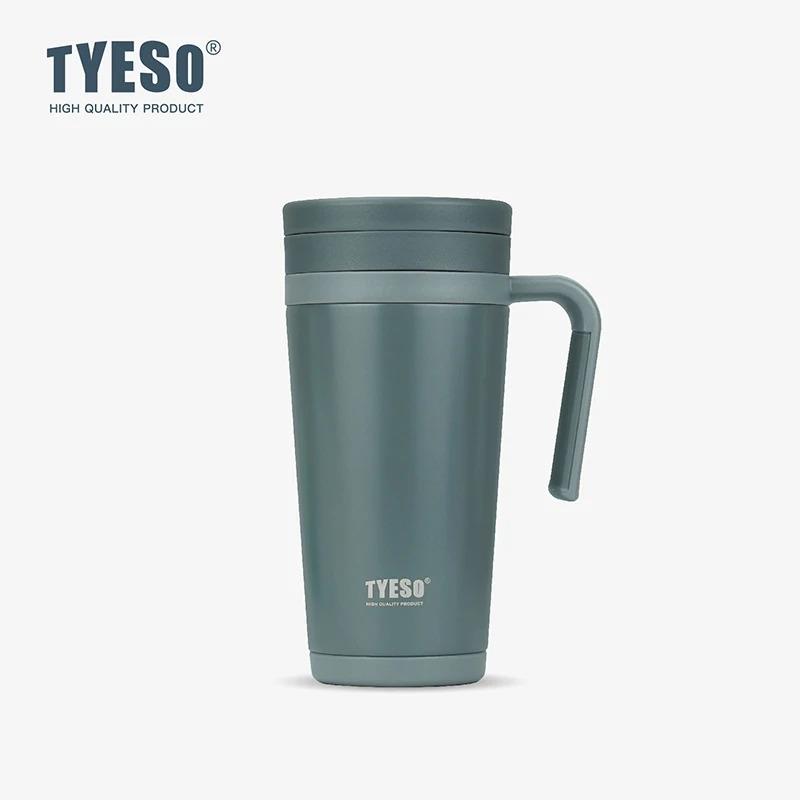 TYESO Stainless Steel Insulation Cup Vacuum Insulation and Cold Insulation Conical Office Cup Handle High Appearance Cup Perfect