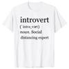Humor Quotes Fitness Neutral Round Neck High Quality T-shirt Humor Introvert Joke Introvert Cotton T-shirt Genderless Top