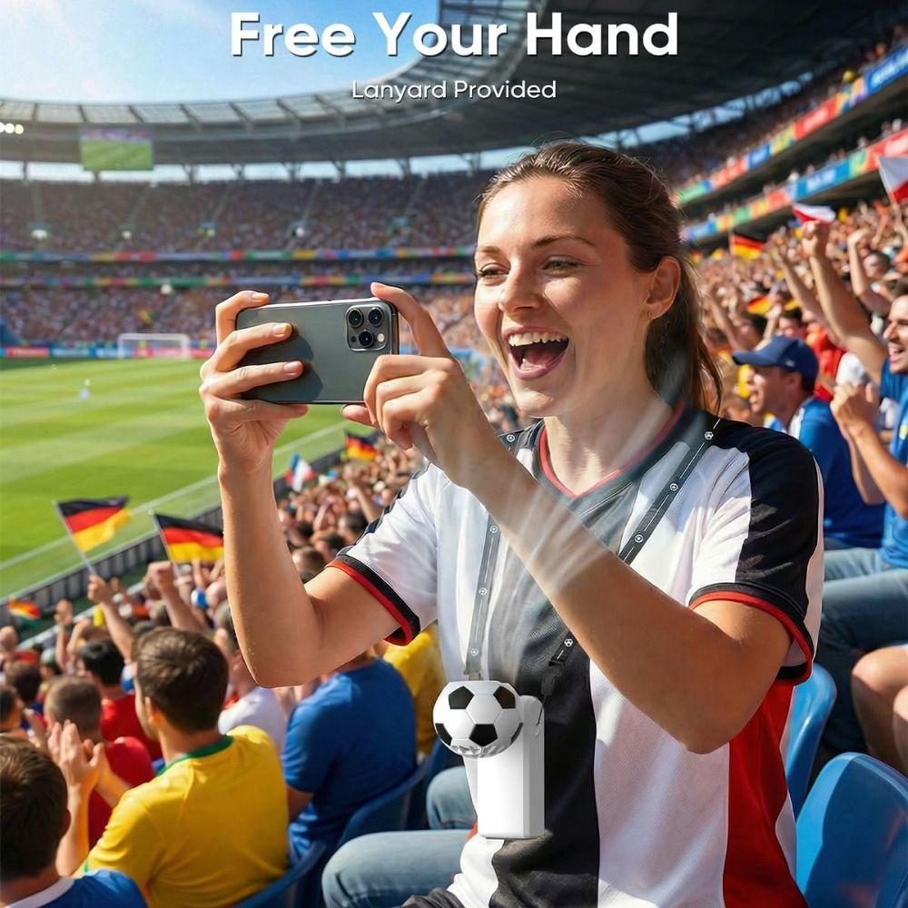 Soccer-Shaped Mini Handheld Fan Ice Cooler Turbo Fan Portable Pocket Fan  Outdoor