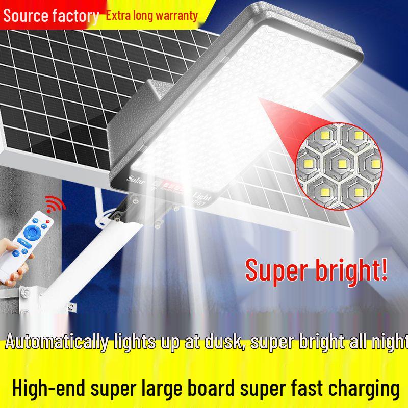 Rural Solar LED Street Light with High Power, Waterproof & Lightning Protection for Outdoor Courtyards and Home Use