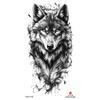 2026 Nuovo Tatuaggio Temporaneo Impermeabile Adesivo Fuoco Foresta Leone Lupo Tigre Flash Tatuaggi Uomo Corona Corpo Braccio Finto Tatuaggio