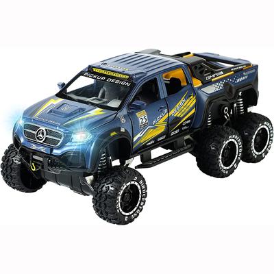 Modellino di auto fuoristrada in metallo pressofuso fuoristrada Classe X in scala 1/24, modello di auto rimontata giocattolo Monster Truck pick-up con suono e luce per bambini dai 3 anni in su