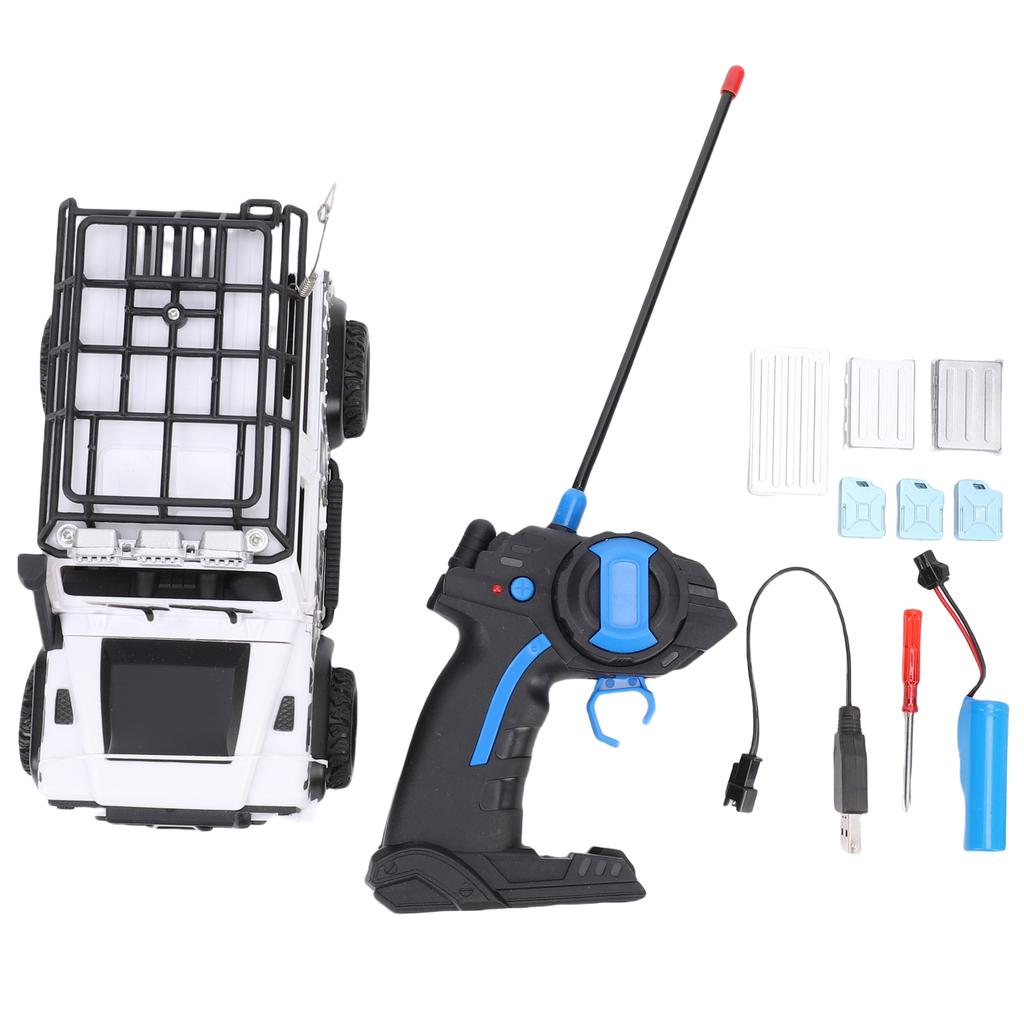1 24 RC Car, Remote Control Off Road Car for Kids, Electric Climbing Toy Vehicle with LED Lights and Sound, All Terrain