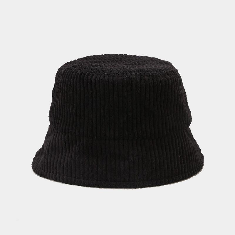 New Women Fall Winter Classic Corduroy Bucket Hat Outdoor Panama Harajuku Fishing Bucket Hats for Female Male Unisex Casual Cap