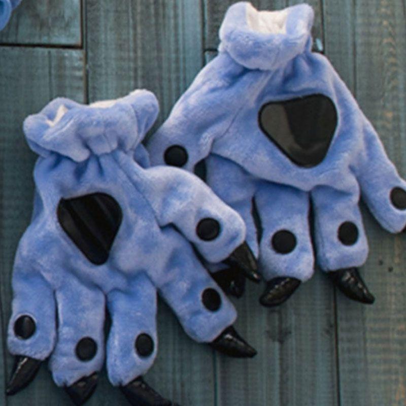 Cozy Dinosaur Cosplay Costume Slippers With Soft Plush Paw Shoes For Winter Warmth