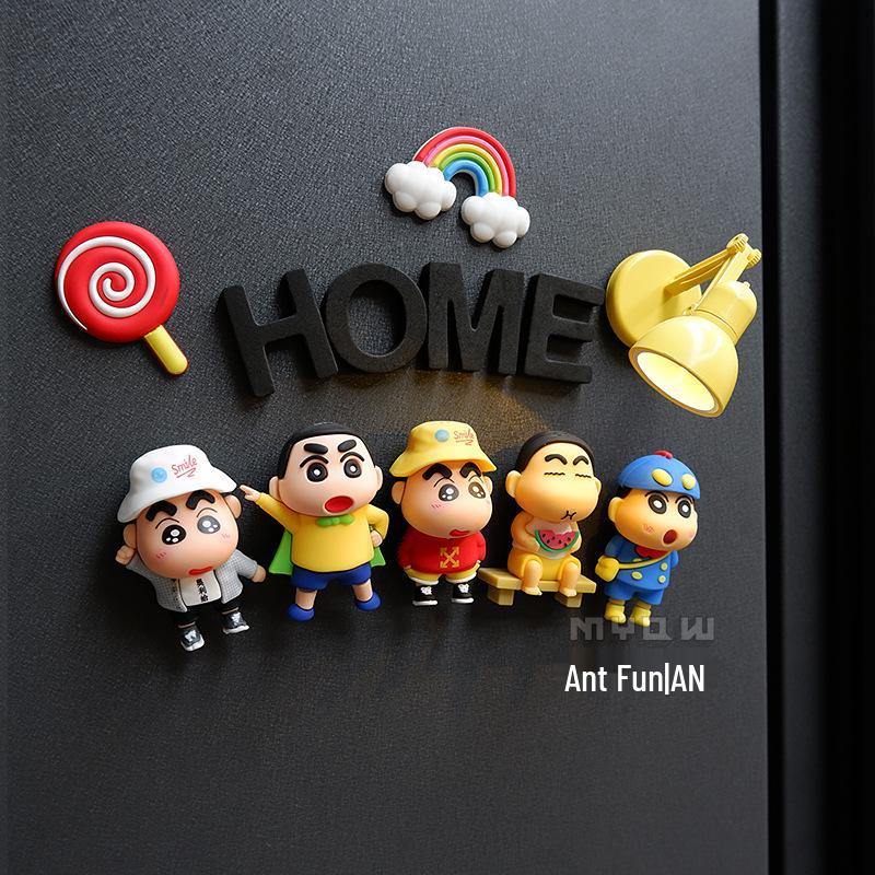 2025 Crayon Shin-chan 3D Cartoon Anime Refrigerator Magnet