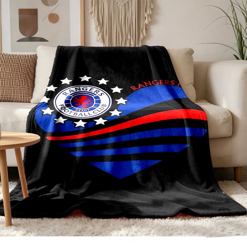 Rangers FC Soft and comfortable flannel Suitable for sofas living rooms outdoor camping travel and also makes a great anniversary gif