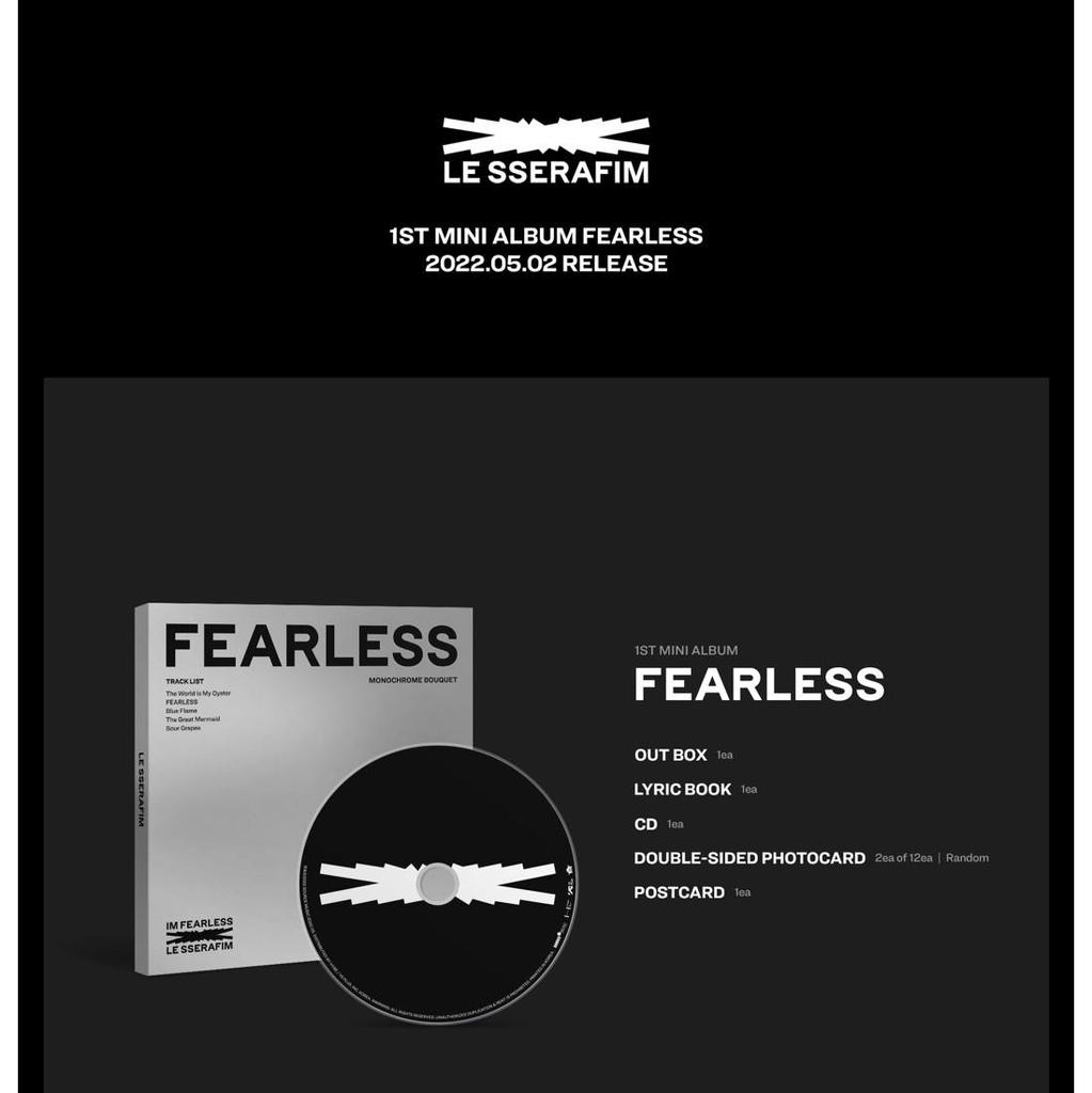 LE SSERAFIM - FEARLESS Monoghrome Bouquet