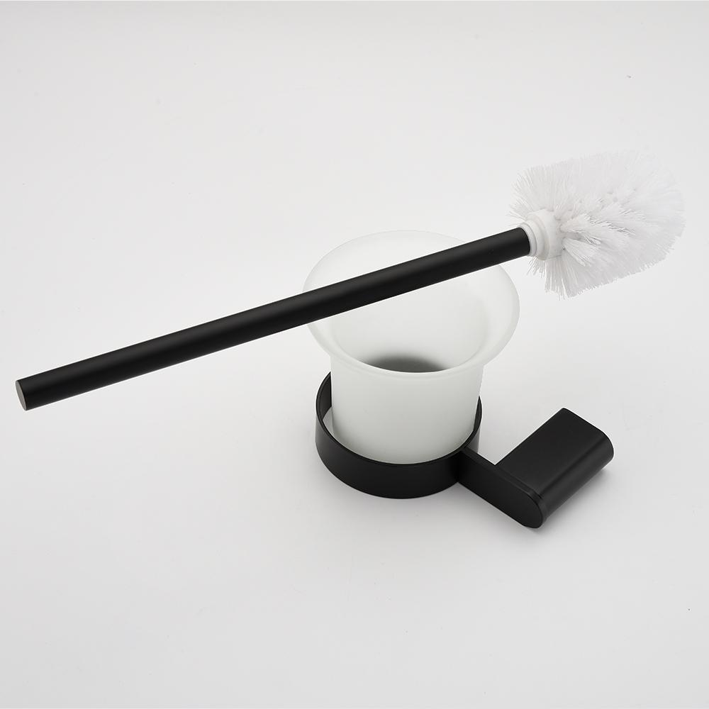 New Toilet Brush Holders Stainless Steel Matt Black Toilet Bowl Brush Clean Ceramic Bathroom WC Accessories