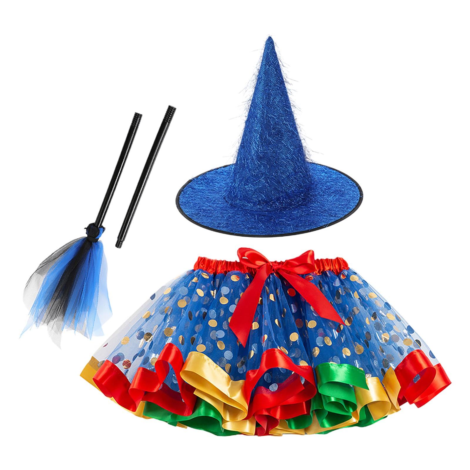 

Костюм ведьмы для девочек-малышей со шляпой, 3 предмета, костюм на Хэллоуин M синий