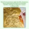 Aluminum Embossing Foil Sheets 12x12 Inch 70 Microns Thick 5 Pack Dual Sided Gold and Silver for DIY Tooling and Decorative Art