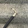 Classic Style Jaguar Handle Black Wooden Walking Stick Cane