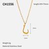 Hot Selling 18k Arabic Letter Pendant Stainless Steel Necklace Stylish Simple Titanium Steel Clavicle Chain