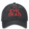 Cappellino da Baseball Unisex The Evil Dead Film Rosso Denim Retro Usurato Lavato Cappellino da Sole Regolabile