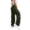 Womens Elastic High Waisted Cargo Pants Stretch Casual Wide Leg Streetwear Parachute Hiking Pants With Pockets