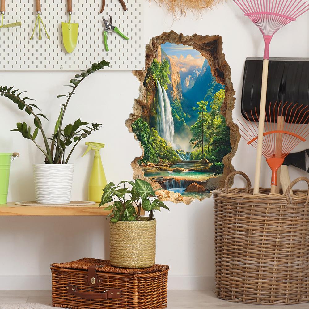 Autocolante de Decorare a Peretelui de Fundal pentru Living și Birou Paradis Ascuns Spărgător de Ziduri Personalizate