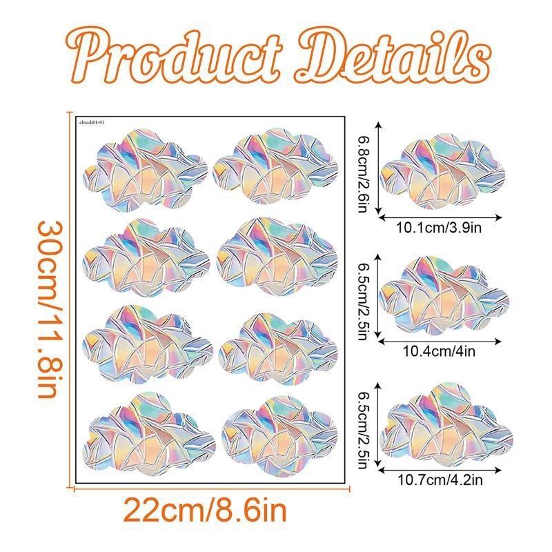 Sunshine Catcher Colorful Window Sticker Suncatcher Rainbow Prism Butterfly Static Glass Sticker PVC Anti Collision Window Sticker