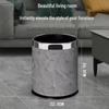 Yuzhuxun 10L Premium Grey Marble Double-Layer Trash Can