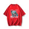 Diva Miku Hatsune Baumwoll-Kurzarm Herren Oversize T-Shirt für Teenager