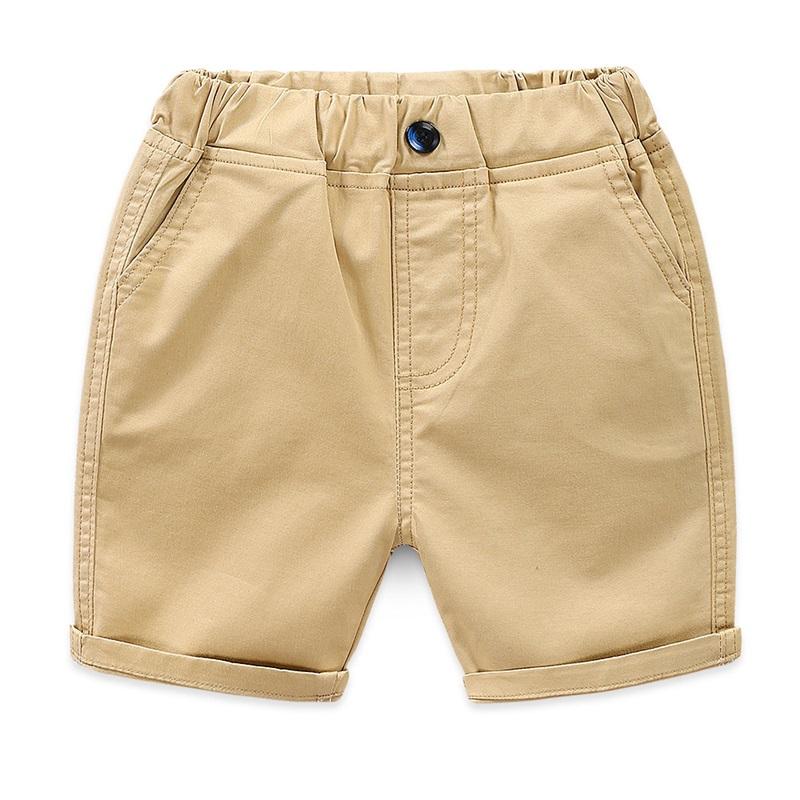 Nouveau Short Décontracté d'Été pour Garçons et Filles Bébé Couleur Unie Coton Short de Plage Lâche Pantalon Vêtements pour Enfants 2-8 Ans