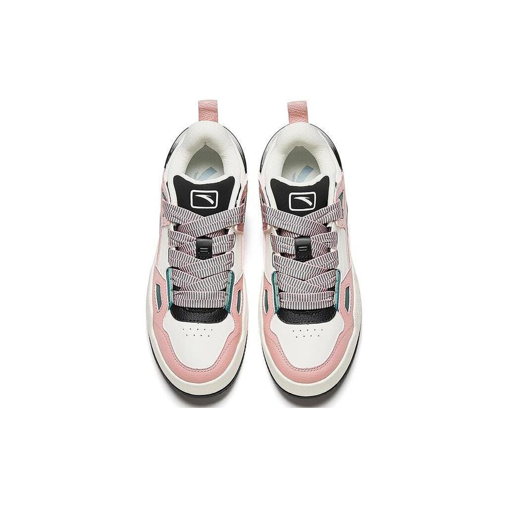 Anta Wear resistant And Lightweight Low top Skateboard Shoes Women's White Pink 122348073-4
