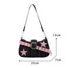 Star Pattern  Hot Girl Chain Shoulder Bags for Women Black Pink Handbag Luxury Designer Grunge Bag Gothic Motor Style Sling