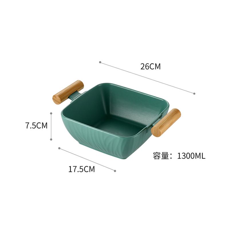 

Nordic Ceramic Fruit Plate Kitchen Supplies Household Salad Fruit Plate with Lid Deep Bowl Restaurant Decorative Tableware