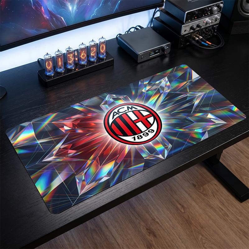 AC Mailand Bedrucktes Großes Mauspads, Rutschfeste Weiche Gummi Gaming Schreibtischmatte für Büro Laptop Computer Dekor