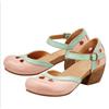 Neue Einzel-Schuhe mit dickem Absatz Damen lässige hohle Sandalen JGBN