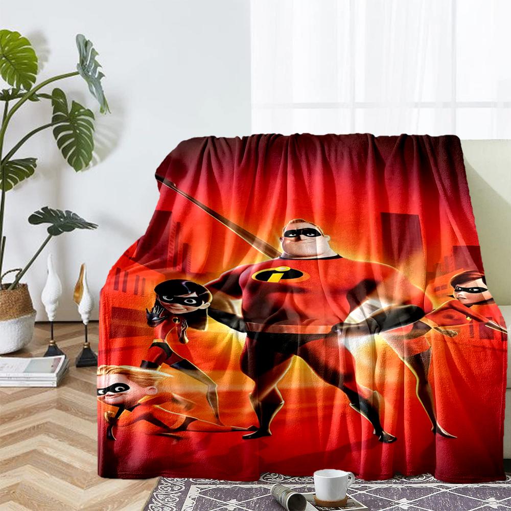 The Incredibles Theme Printed Blanket - Perfect for Couch, Bed, Travel & Outdoor Use | Machine Washable, Cozy & Durable.