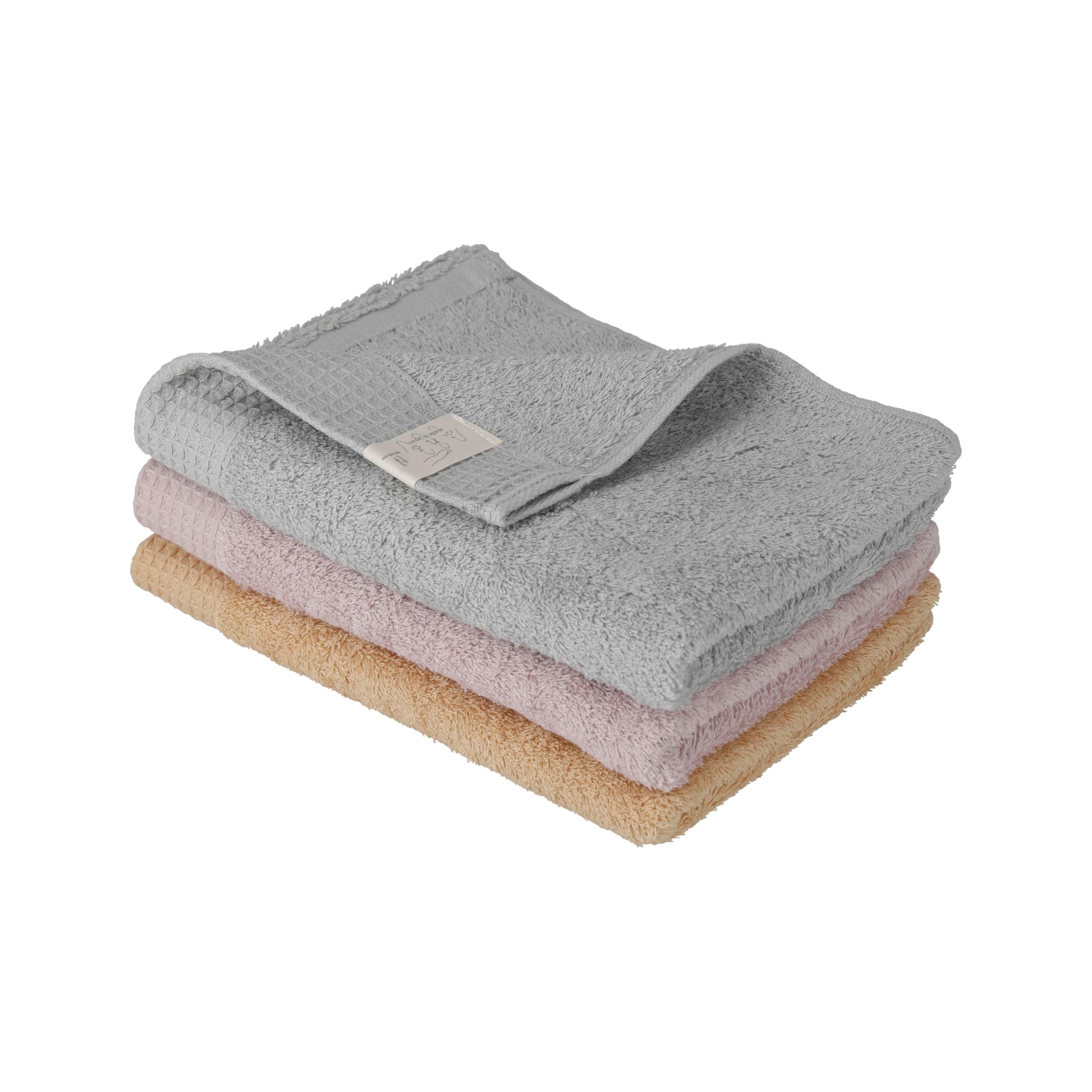 Tsubame Towel Face Towel Made in Gentle on the Highly Naturally Plain Established in 1912 by a Towel 34 x 106g 3-Piece Set, Senshu, Japan, 100%