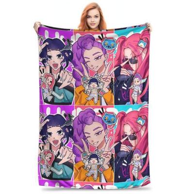 Flaneldeken 2025 Nieuw KPOP Domen Hunters Rumi Mira Zoey Saja jongens Print Zachte Deken voor Fans Kinderen Volwassenen voor Kerstcadeau