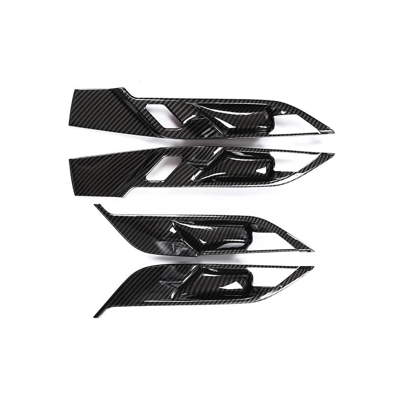 For BMW X1 F48 X2 F47 2016- ABS Carbon Fiber Car Inner Door Handle Trim Frame Cover Trim Sticker Interior Car Accessories