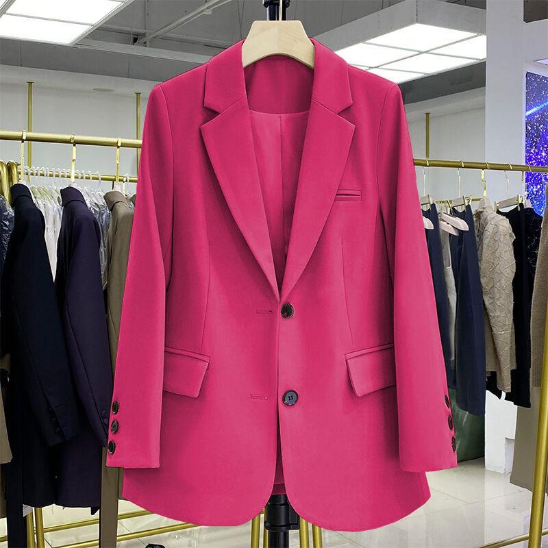 Colorful Suit Jacket Korean Style Loose and Stylish New Mid-length Casual Suit Spring and Autumn