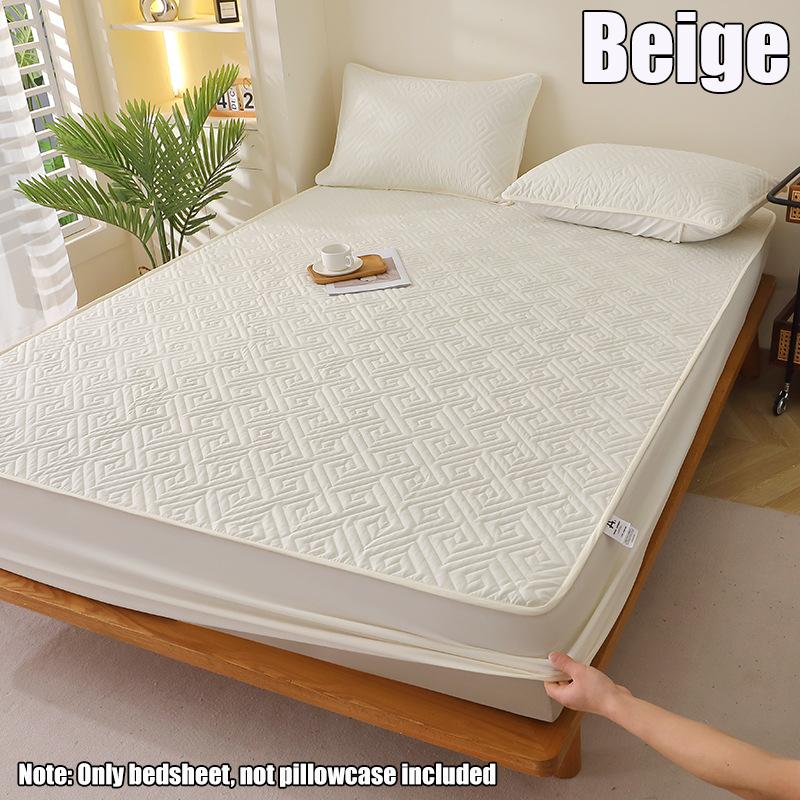 1PC Home Mattress Cover Waterproof Thickened Quilted Waterproof Bed Cover Breathable Fitted Bed Sheet  (No Pillowcase)