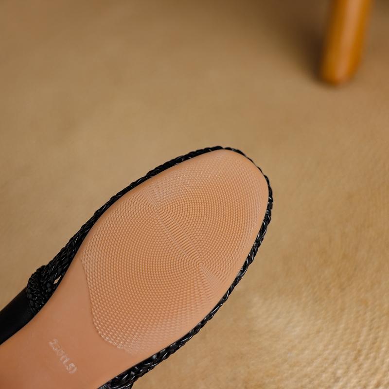 Fashion Women's new spring and summer genuine leather cowhide hollow woven fabric hollow breathable low heel Oxford single shoe
