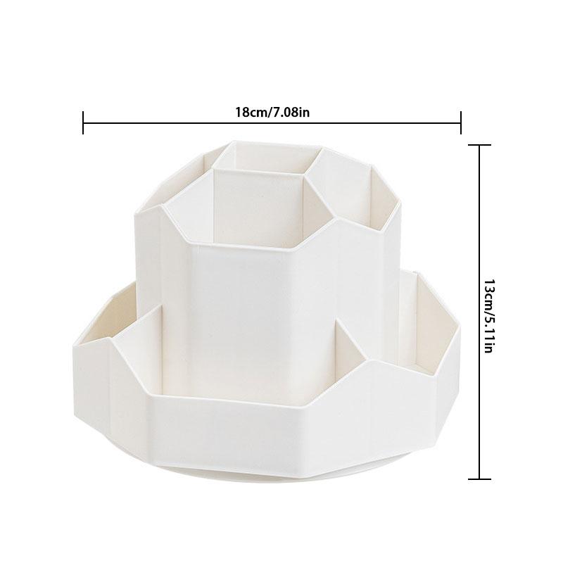Large-capacity Desktop Storage Box,office Student Desktop Rotatable Pen Holder,cosmetics Comb Stationery Organization Storagebox
