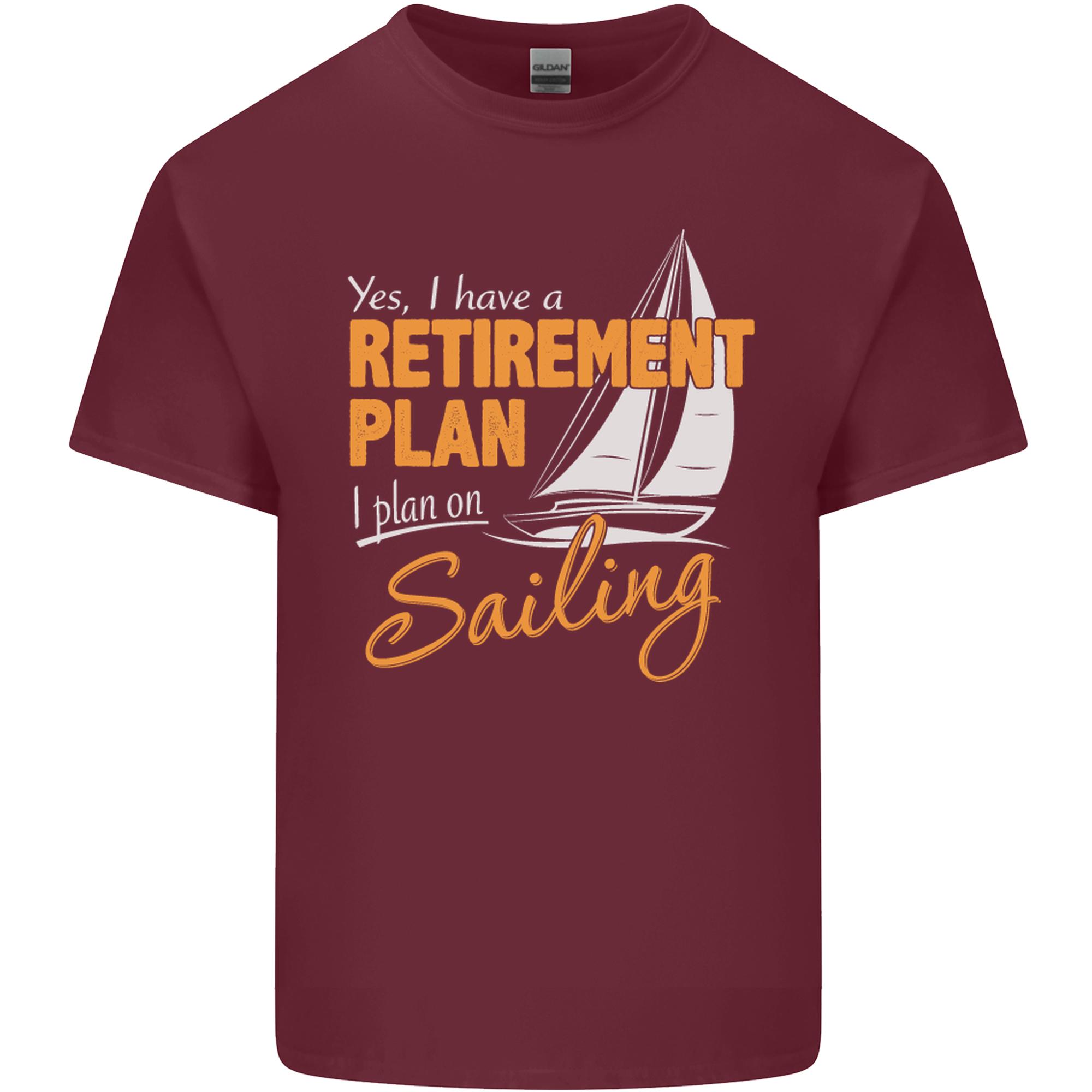 RetireUnisext Plan Sailing Sailor Boat Funny Unisexs Light Cotton TShirt S