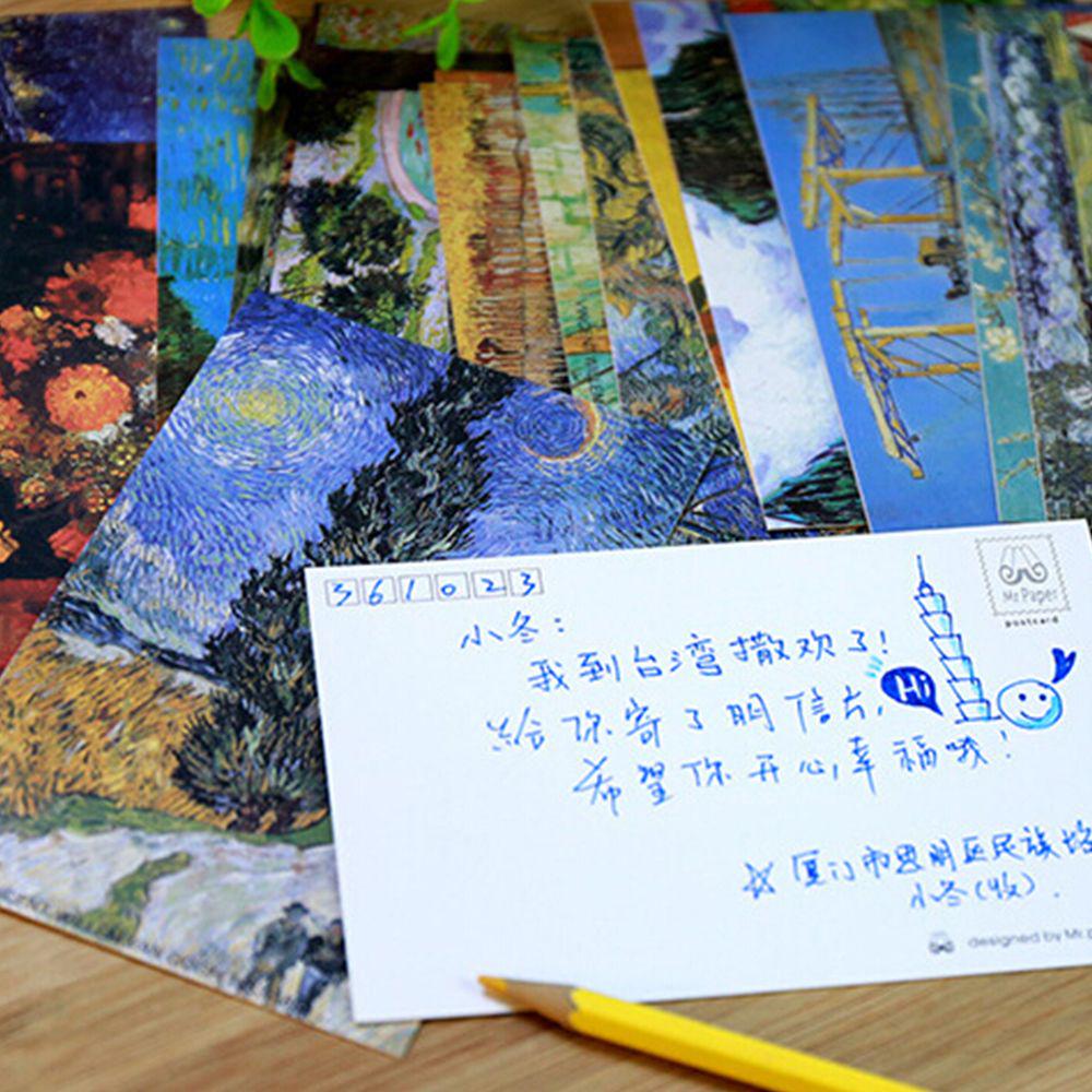 Colourful New Decorations Office & School Supplies Bookmark Retro Van Gogh Oil Painting Postcards