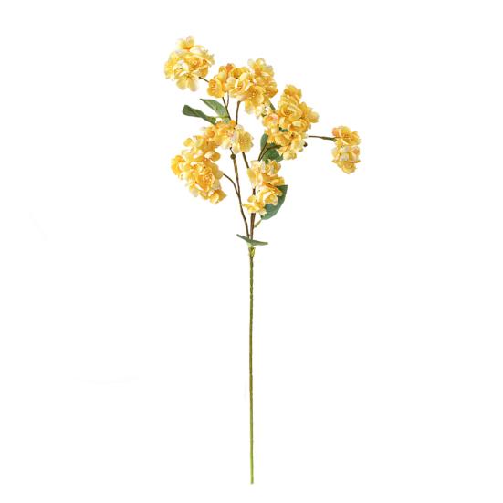 

Юшэн Ветка искусственных цветов Реалистичные искусственные цветы с листвой Долговечные искусственные цветы для декора дома, гостиной, свадебных торжеств жёлтый