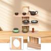 Desktop Display Shelf Space Saving Rustic Elegant Shelves Delicate Wood Floating Shelves for Small Plants Coffee Mug Rack Holder