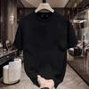 Katoenen Zomer Nieuwe Chinese Streetwear Bedrukt T-shirt met Korte Mouwen Trendy Top met Halve Mouwen en Ronde Hals