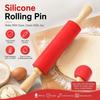 Solid Wood Handle Rolling Pin Silicone Pastry Roller New Baking Rolling Pin  Kitchen Baking