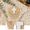 Trinket Ring Container Baptism Memorial Box 5cm Small Ornament My First Rosary Case Wooden Jewelry