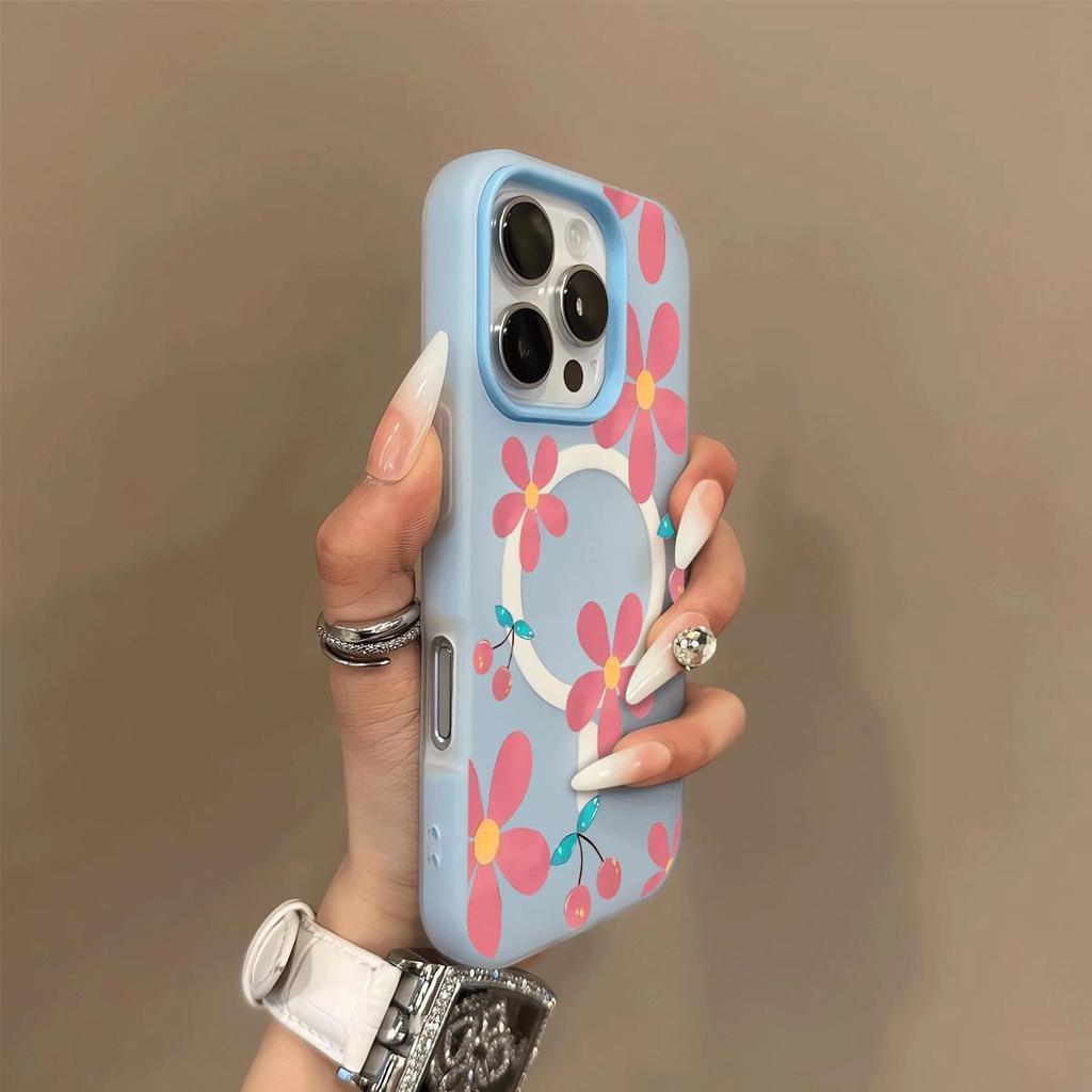 New Magnetic Jelly Two-in-one Mobile Phone Case Frosted Transparent Mobile Phone Protective Case Material Gradient Mobile Phone Case High-end