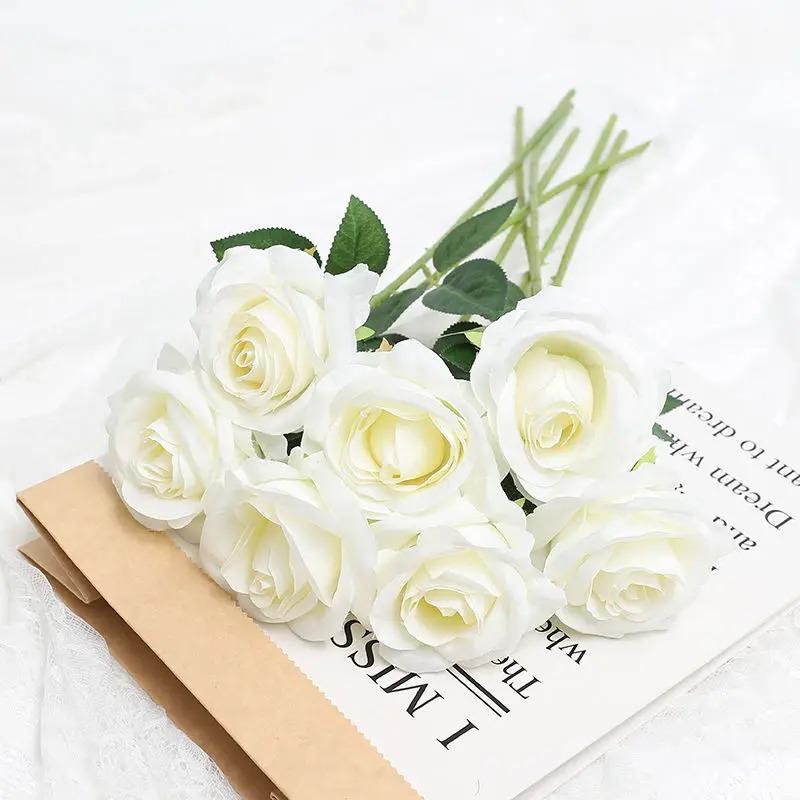 3/5Pcs Artificial Rose Flowers Bouquet For Home Room Decor Bridal Wedding Bouquet Centerpieces Flower Garden Floral Arrangement